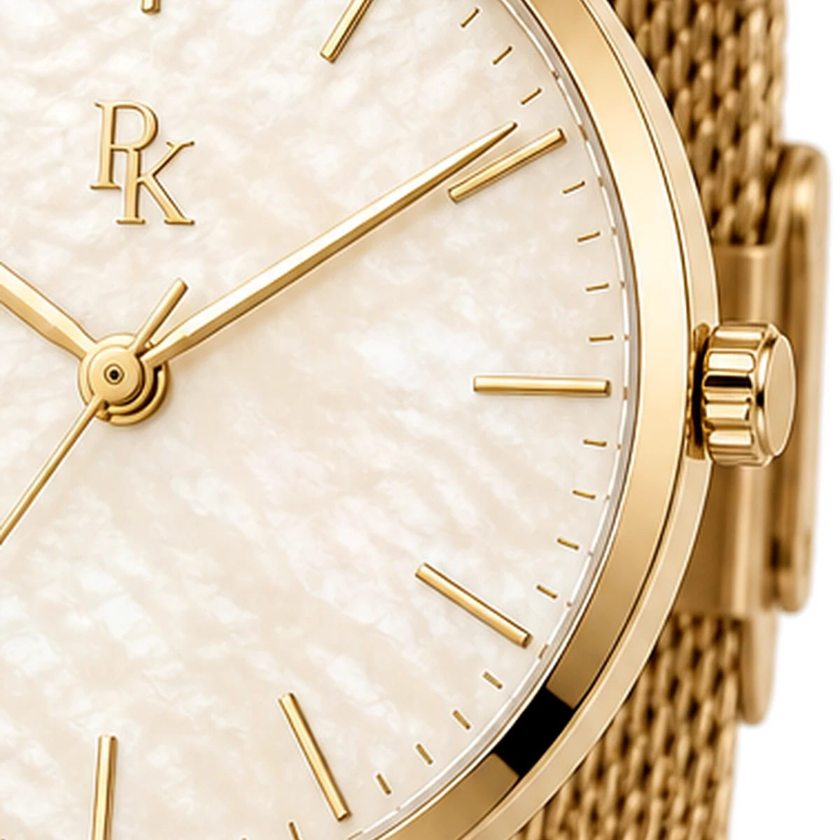 Royal Kinzy Atelier 34mm Cream Gold Pearl Watch - Image 4