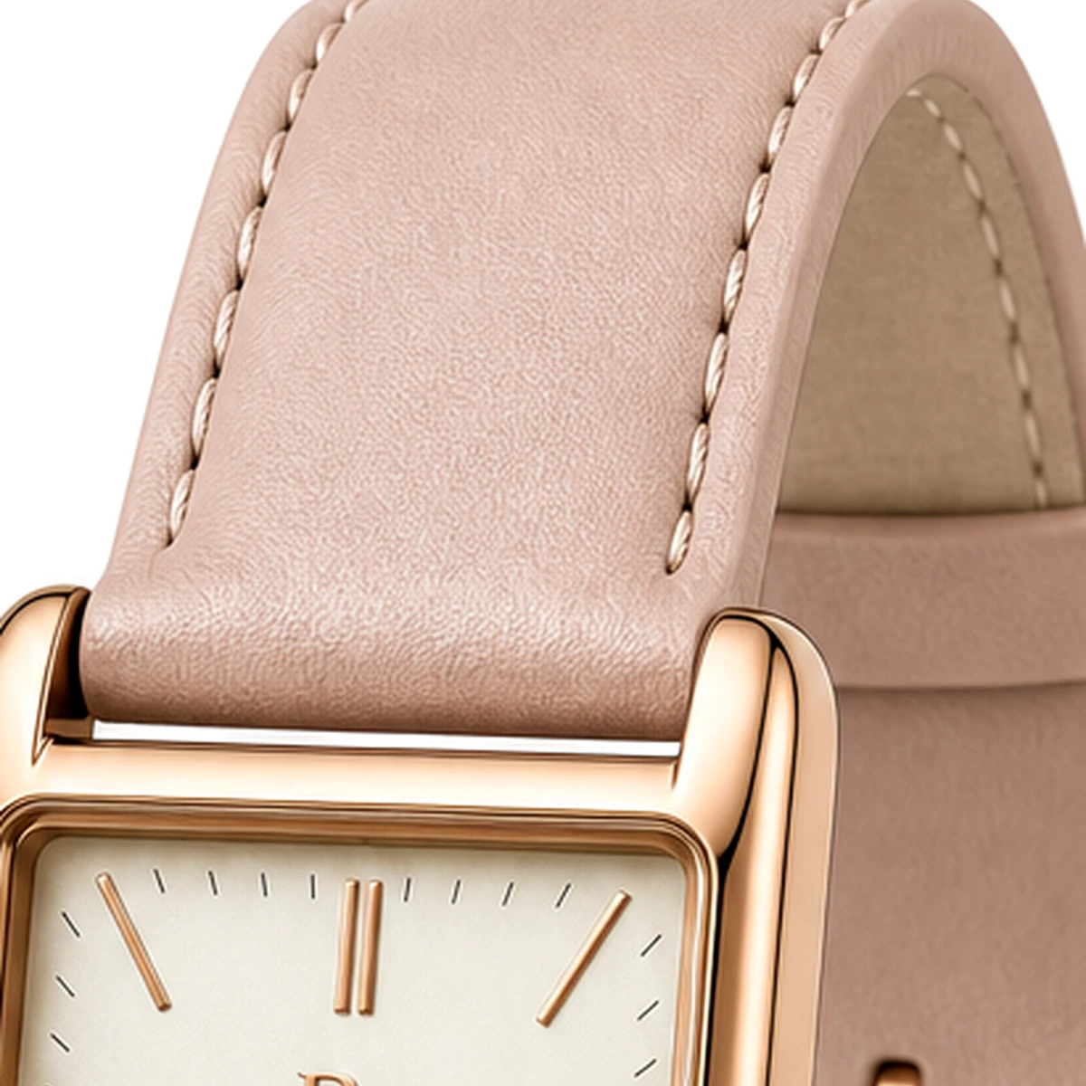 Royal Kinzy Deco 30mm Cream Rose Square Watch - Image 5