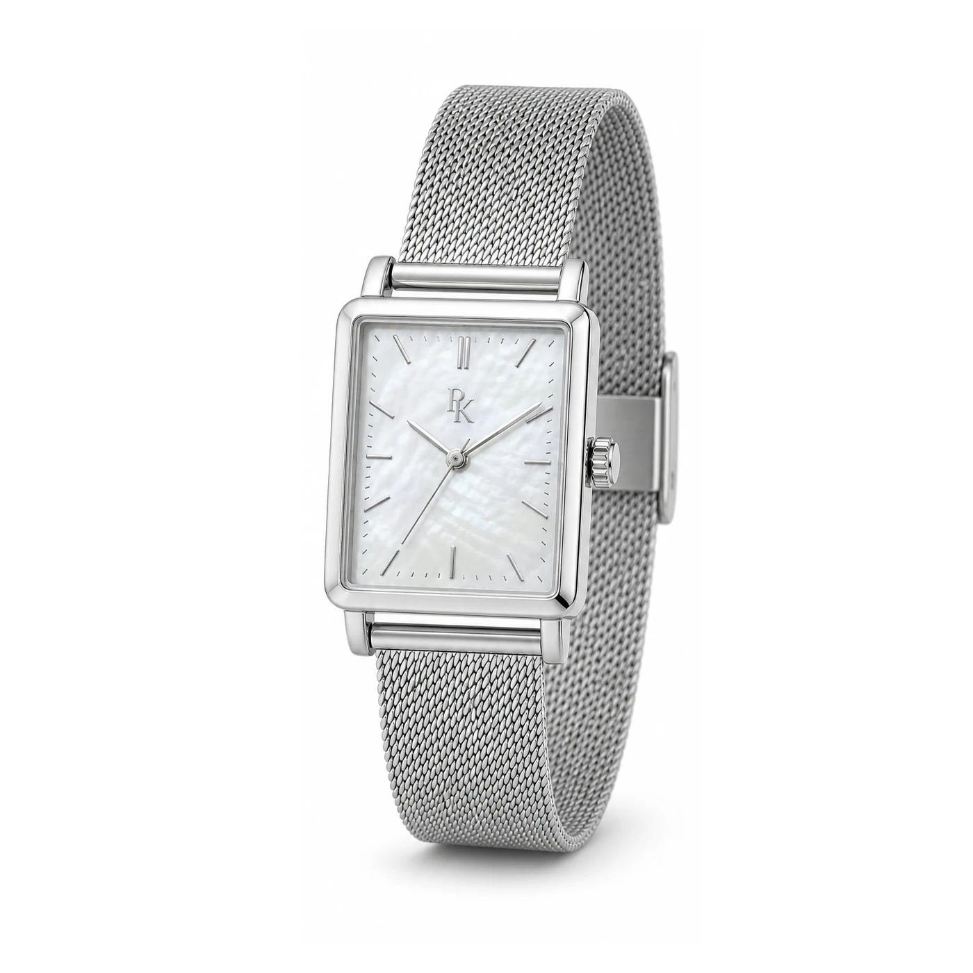 Royal Kinzy Deco 30mm Pearl Mesh Square Watch - Image 3
