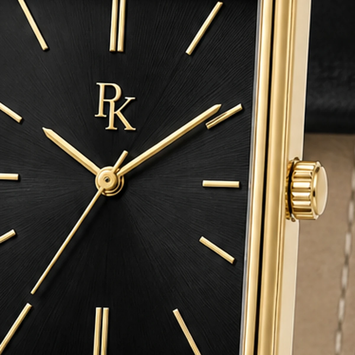Royal Kinzy Deco 32mm Onyx Gold Square Watch - Image 6