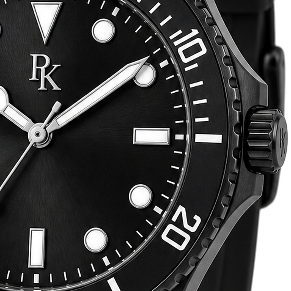 Royal Kinzy Mariner 42mm Black Rubber Sport Watch - Image 4