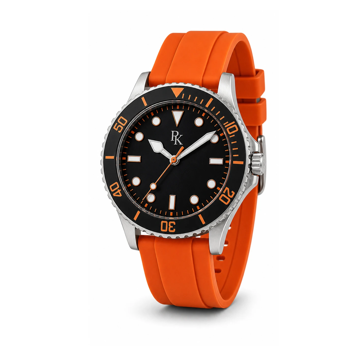 Royal Kinzy Mariner 42mm Orange Silicone Sport Watch - Image 3
