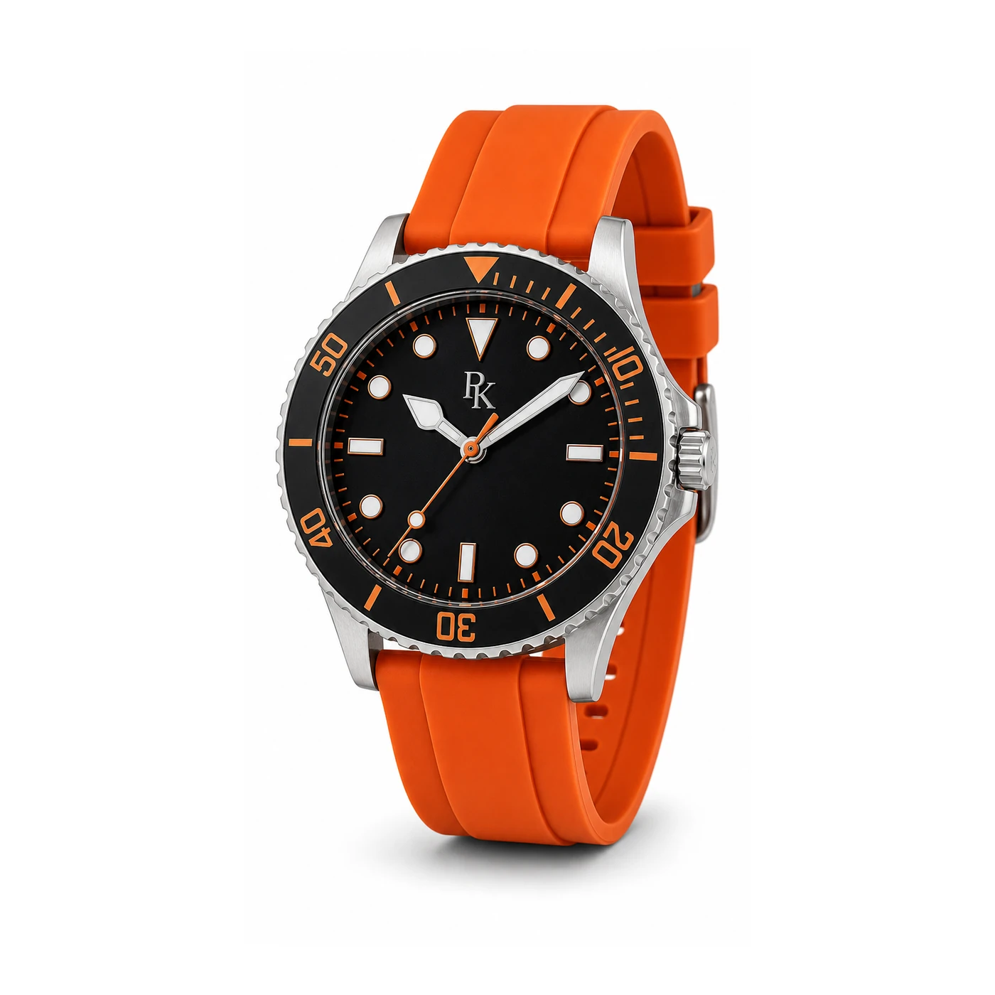Royal Kinzy Mariner 42mm Orange Silicone Sport Watch - Image 2