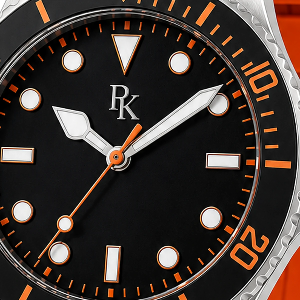 Royal Kinzy Mariner 42mm Orange Silicone Sport Watch - Image 6