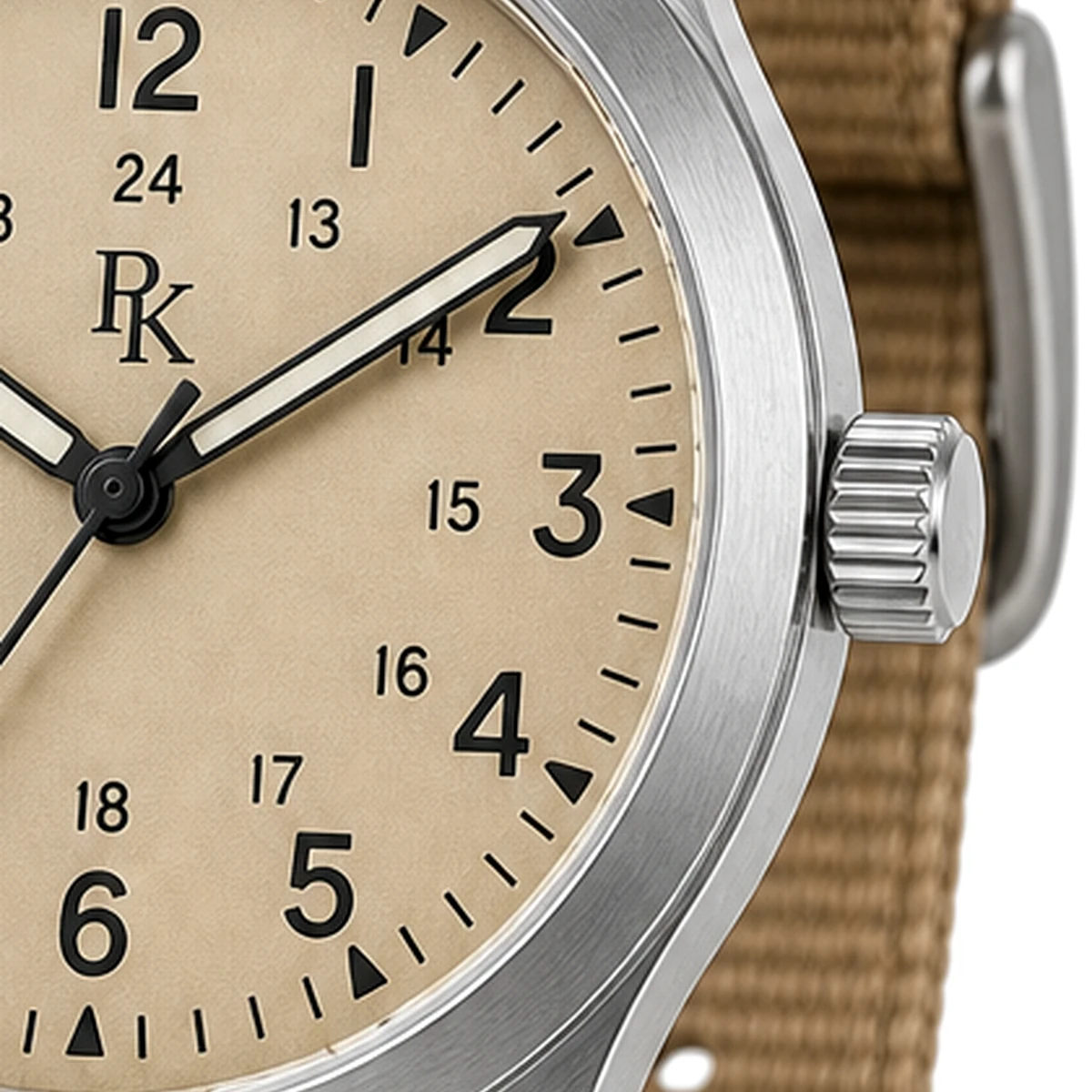 Royal Kinzy Nomad 41mm Sand Nylon Field Watch - Image 4
