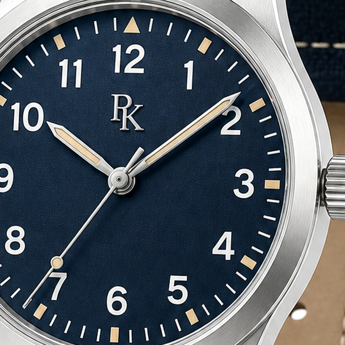 Royal Kinzy Nomad 42mm Blue Canvas Field Watch - Image 6