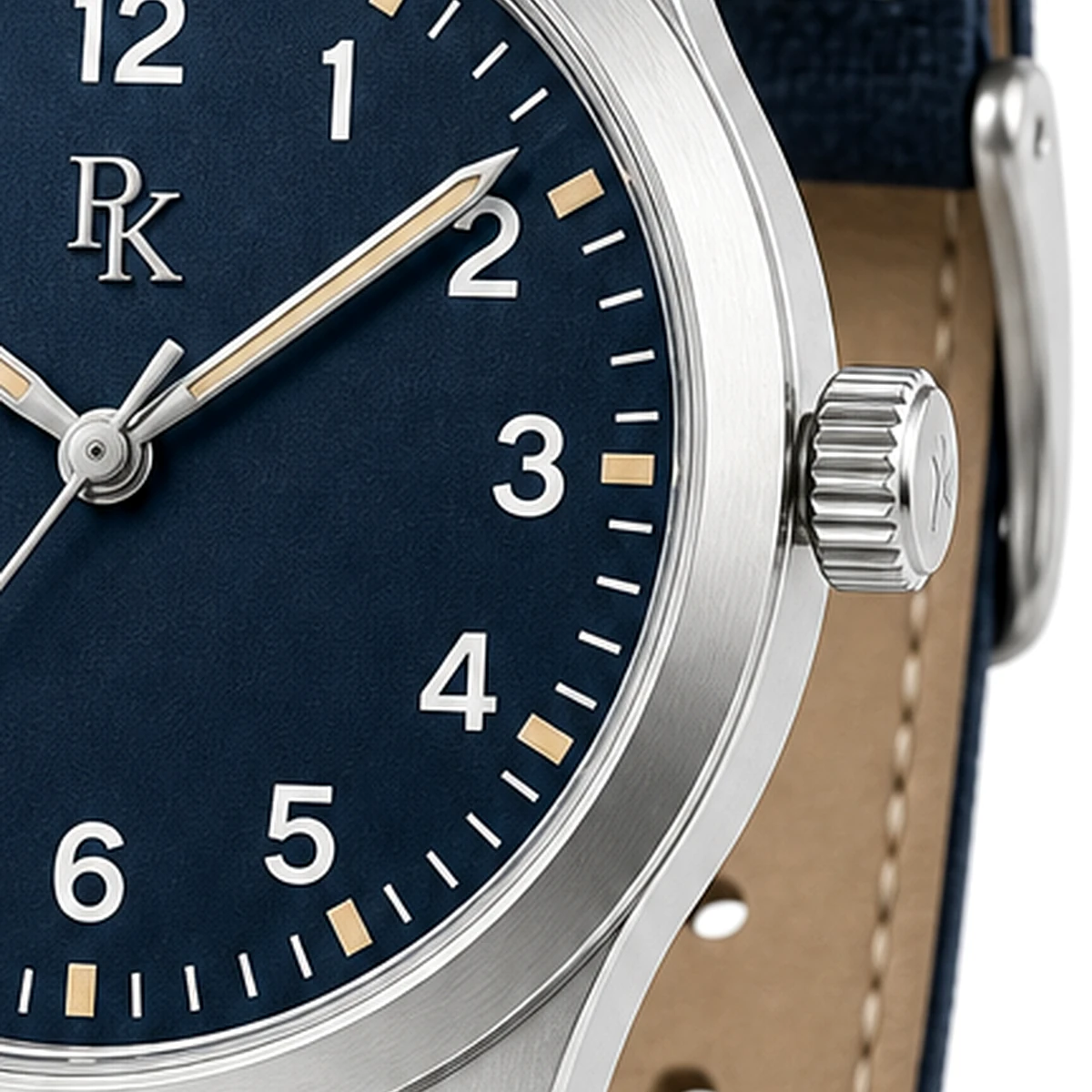 Royal Kinzy Nomad 42mm Blue Canvas Field Watch - Image 4