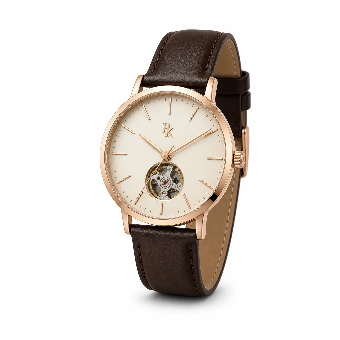Royal Kinzy Vault 40mm Rose Open Heart Watch - Image 3