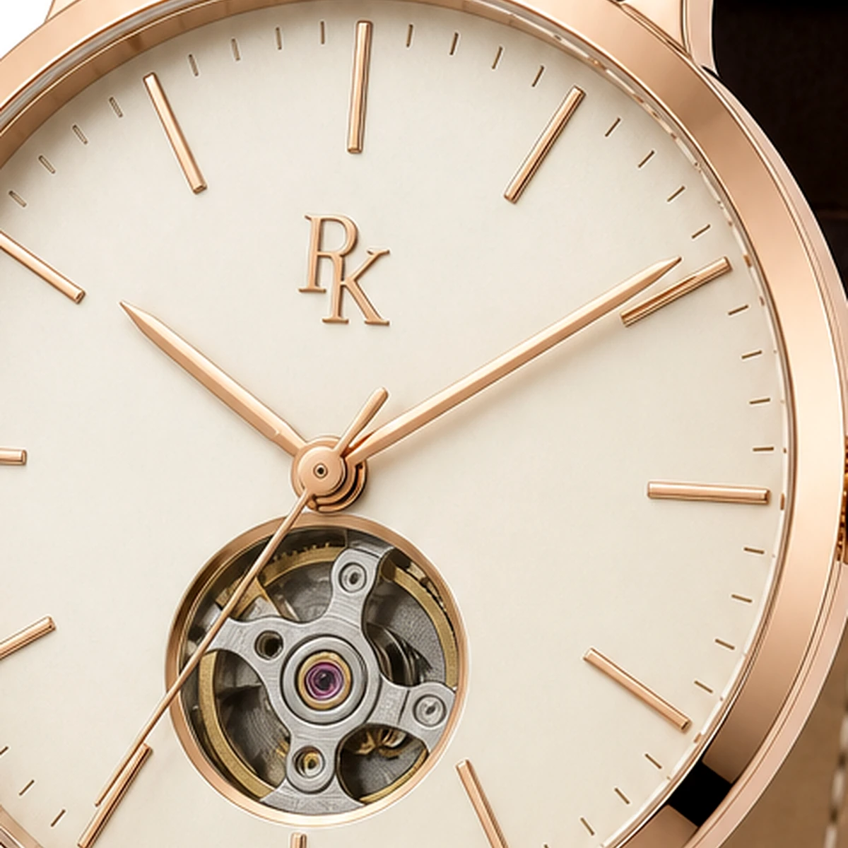 Royal Kinzy Vault 40mm Rose Open Heart Watch - Image 6