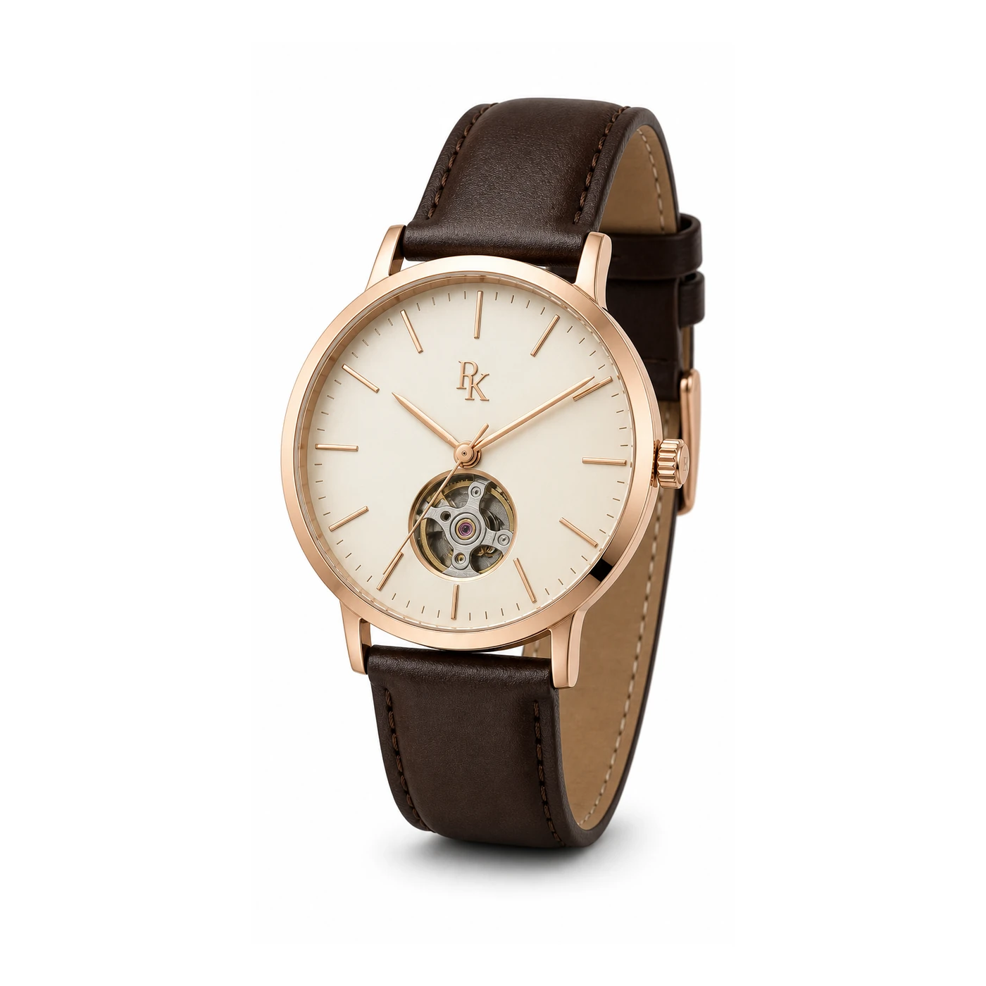 Royal Kinzy Vault 40mm Rose Open Heart Watch