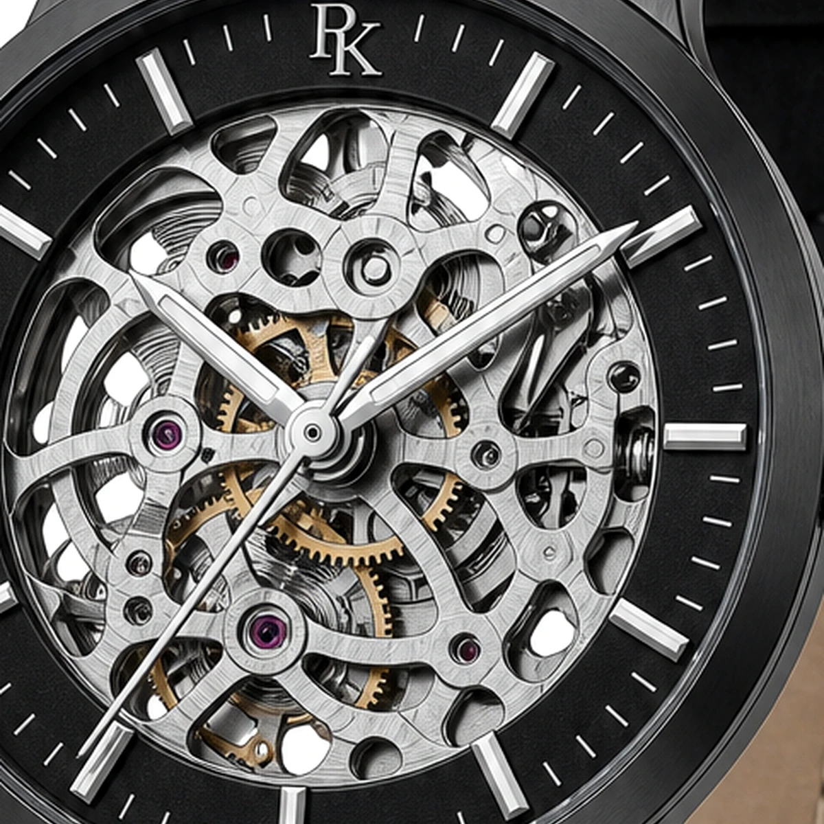 Royal Kinzy Vault 42mm Black Skeleton Watch - Image 6