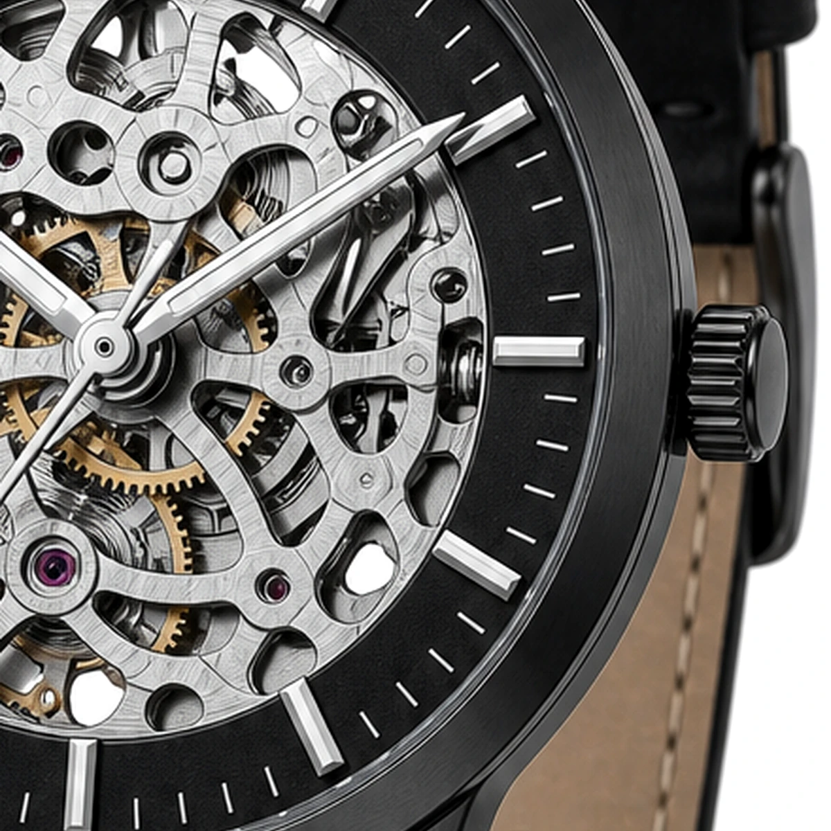 Royal Kinzy Vault 42mm Black Skeleton Watch - Image 4