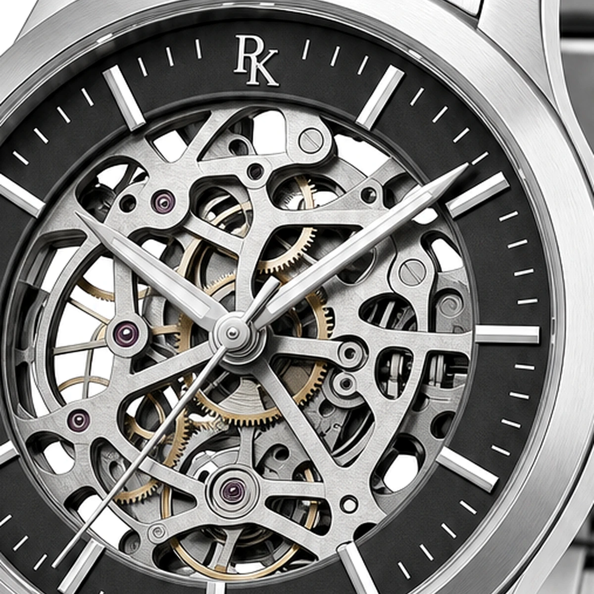 Royal Kinzy Vault 42mm Steel Skeleton Watch - Image 6