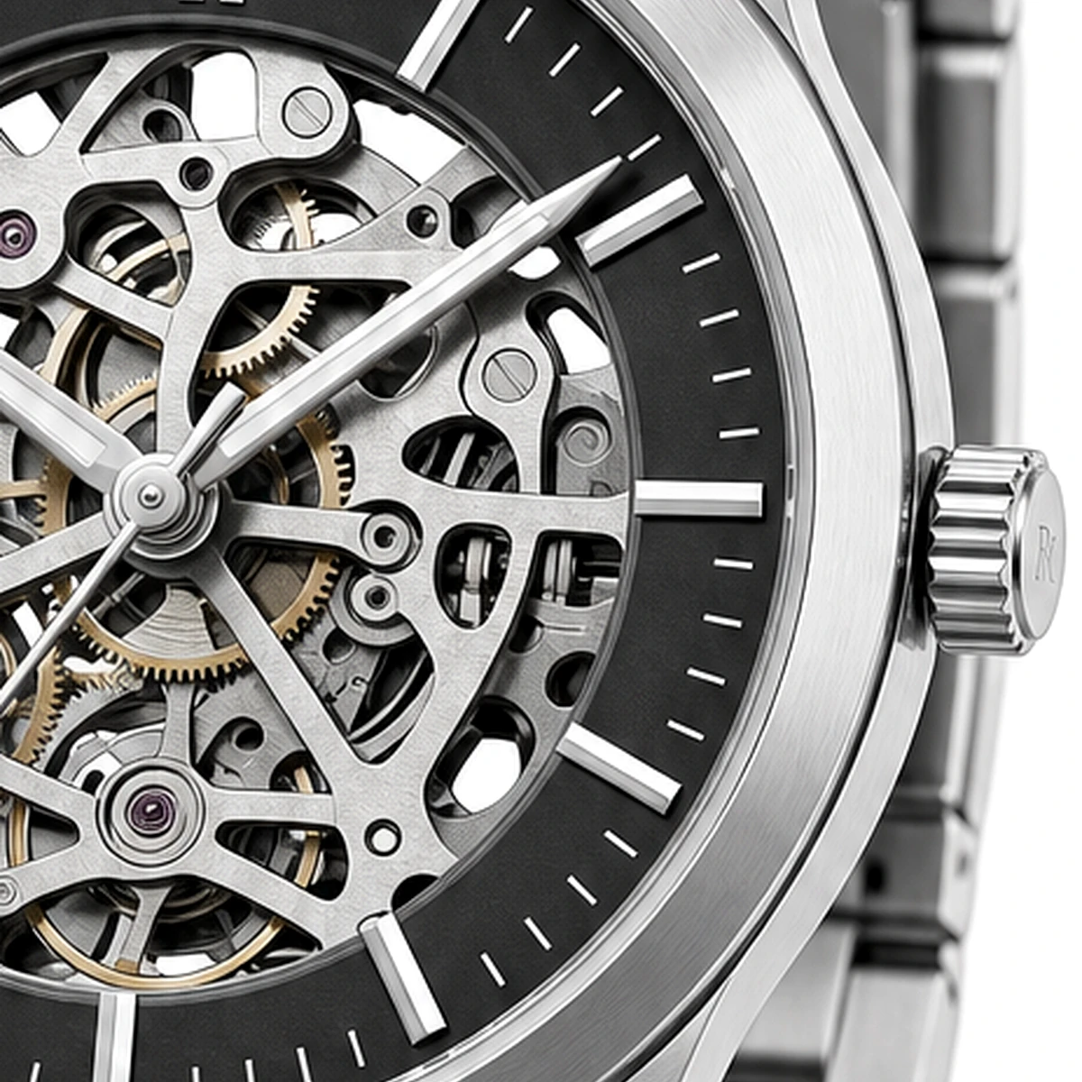 Royal Kinzy Vault 42mm Steel Skeleton Watch - Image 4